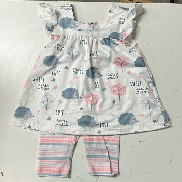 Pete & Lucy Hedgehog Cherry Blossom Outfits size 2 - Picture 4 of 6